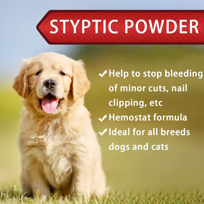 Bioline Pet Styptic Blood Stopper Powder First Aid Blood Clotting Powder for Dogs and Cats Minor Cuts and Nail Clipping Bleeding Protect Pet Safe - PawsPlanet Australia