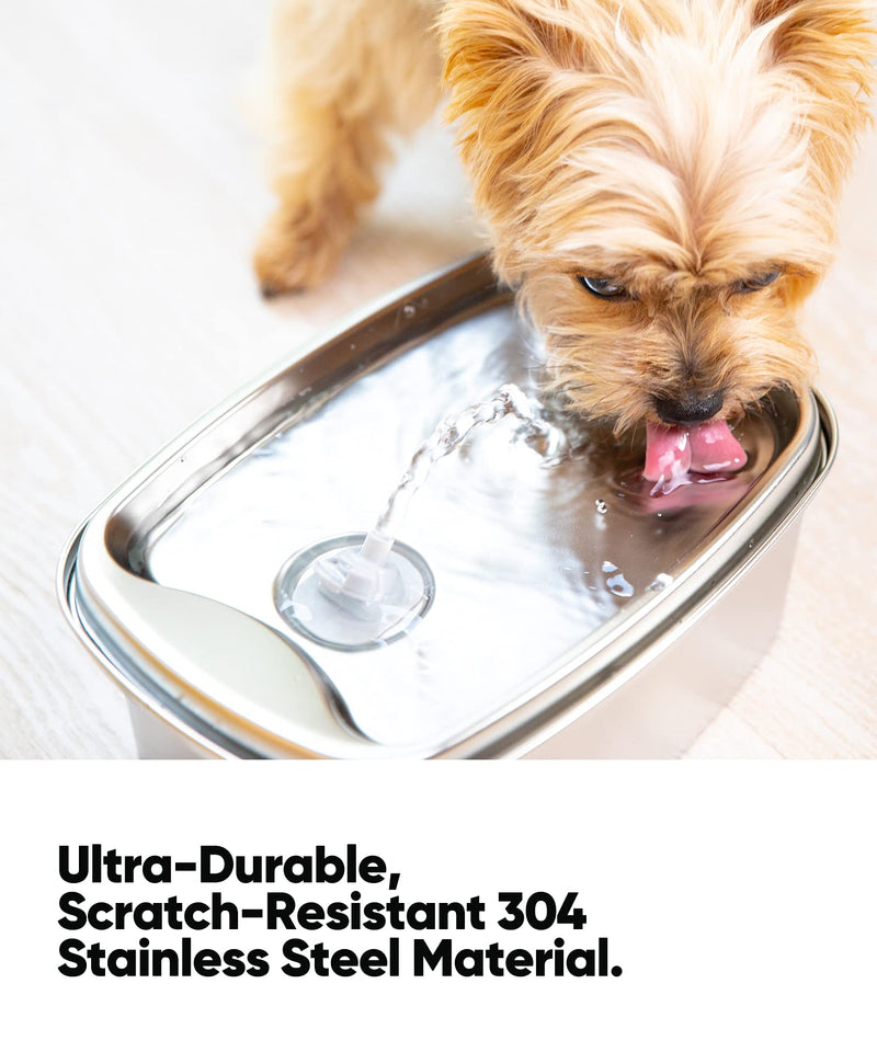 OlarHike Cat Water Fountain Stainless Steel, 67oz/2L Dog Water Bowl Dispenser Automatic Pet Water Fountain with Quiet Pump, Dishwasher Safe Design & Adjustable Water Flow for Cats, Dogs - PawsPlanet Australia