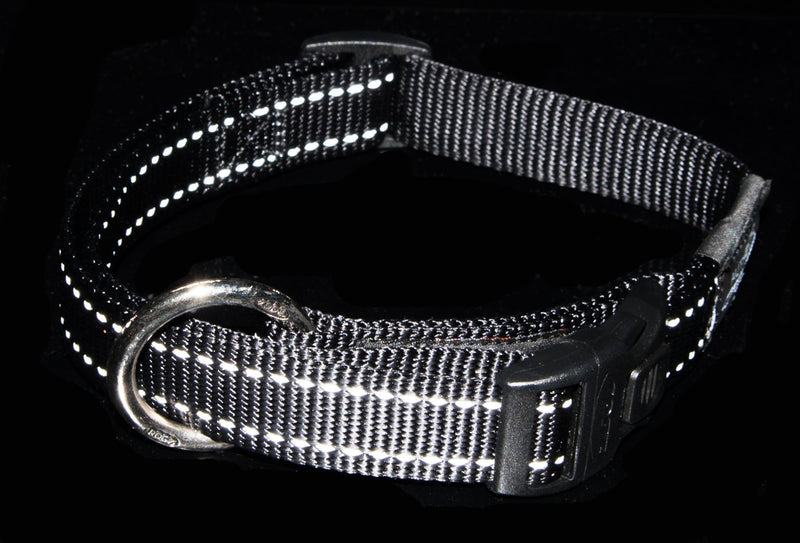 Rogz Fanbelt Collar Reflective, Black - PawsPlanet Australia