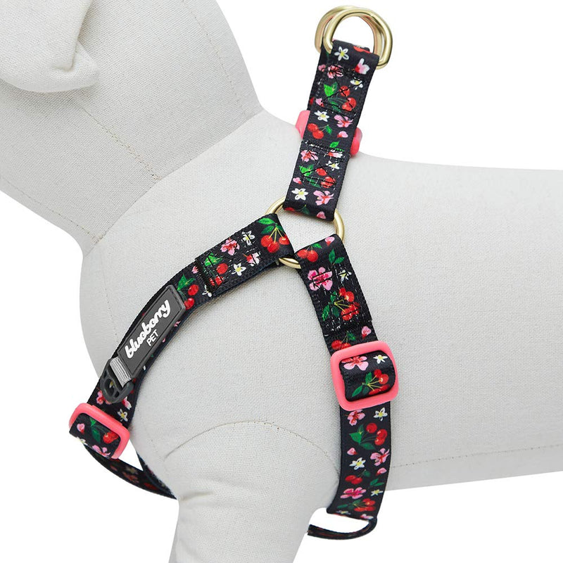 Blueberry Pet 10+ Patterns Spring Scent Inspired Floral Print/Camo Print Dog Harnesses (16.5" - 21.5") Chest Girth (Pack of 1) Black - PawsPlanet Australia