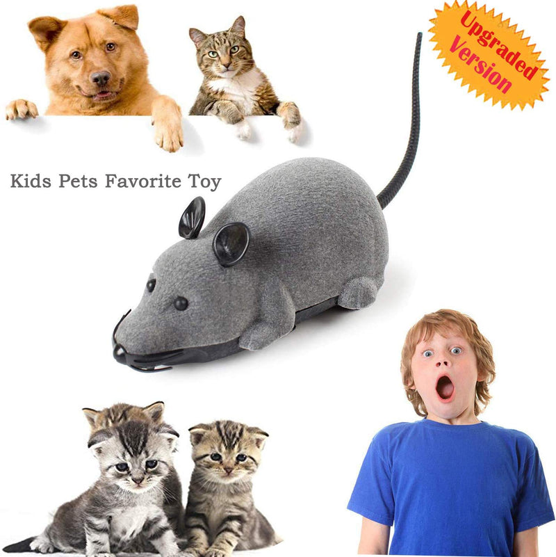 DesignerBox Remote Control Mouse Toy, Wireless Control Realistic Rat Scary RC Mice Toy For Cat Kitten Dog Pet Novelty Gift Trick Bugs, Kids Children Halloween Christmas Birthday Present (grey) grey - PawsPlanet Australia