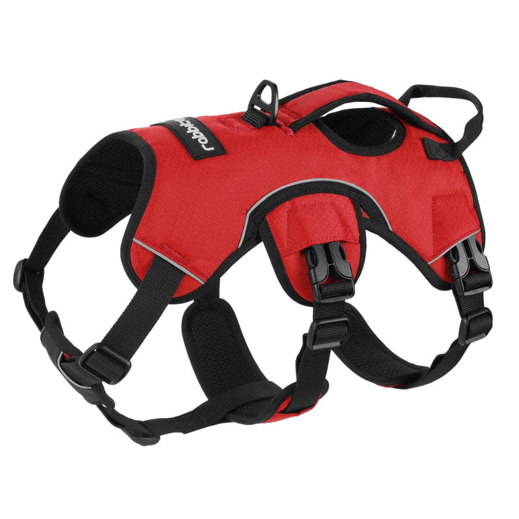 rabbitgoo Escape-Proof Dog Harness Medium Dogs with Handle, Anti-Pull Safety Harness Dog Breathable, Adjustable Chest Harness, Padded Dog Vest, Panic Harness, Red XL XL (Pack of 1) - PawsPlanet Australia