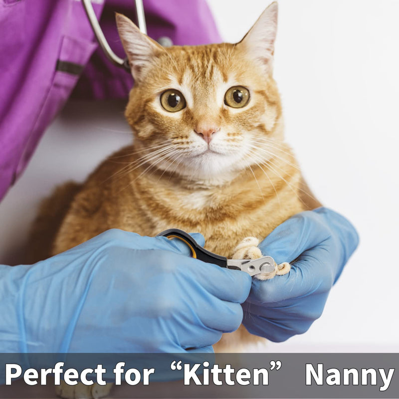 Claw scissors for cats - stainless steel claw trimmer - safe, comfortable and durable nail scissors for kittens, rabbits and small animals - ergonomic design for easy cat claw cutting for cats - PawsPlanet Australia