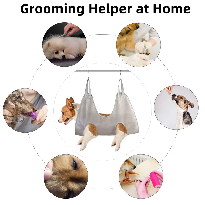 VIPITH Pet Grooming Harness,Grooming Hammock Harness for Cats & Dogs,Holder for Grooming,Pet Supplies Kit,Pet Stuff Helper with Nail Clippers/Trimmer(Random Color),Nail File for Bathing,Pet Comb - PawsPlanet Australia