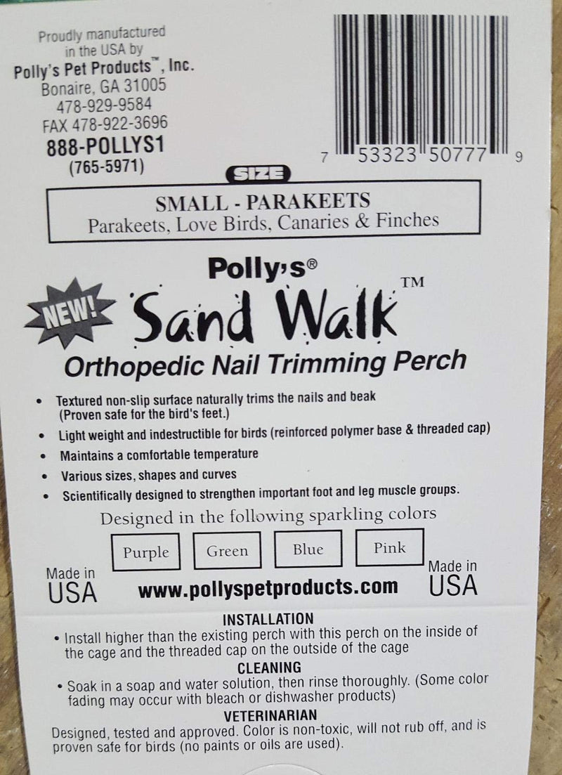 [Australia] - Polly's Sand Walk Orthopedic Bird Perch, Small 