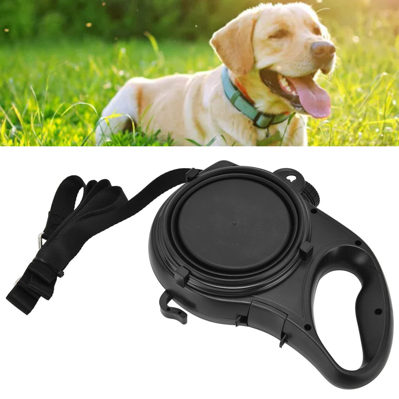 Dog leash dog leash small dogs light dog leash medium dog leash cat, multifunctional pet leash with foldable water bowl for small medium dogs (9.1 x 6.7 x 2.0 inches) (black) black - PawsPlanet Australia