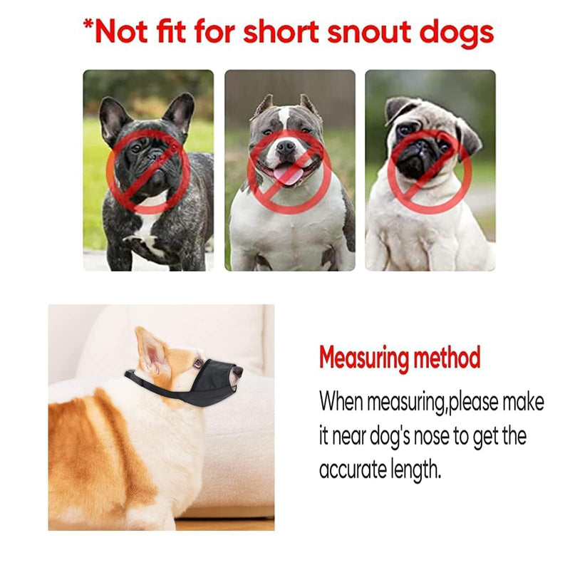 Small Dog Muzzle, Dog Muzzle, Adjustable Strap, Breathable, Safe, Quick Fit for Small, Medium Dogs, Prevents Biting, Chewing and Barking (S, Black) - PawsPlanet Australia