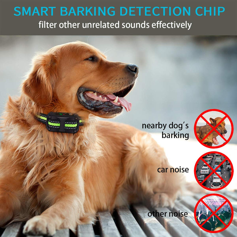 [Australia] - FIMITECH Dog Bark Collar, 5 Adjustable Levels Anti-Barking Collar with Beep, Vibration and Shock Modes, Rechargeable and Waterproof No Barking Collar for Large, Medium and Small Dogs 