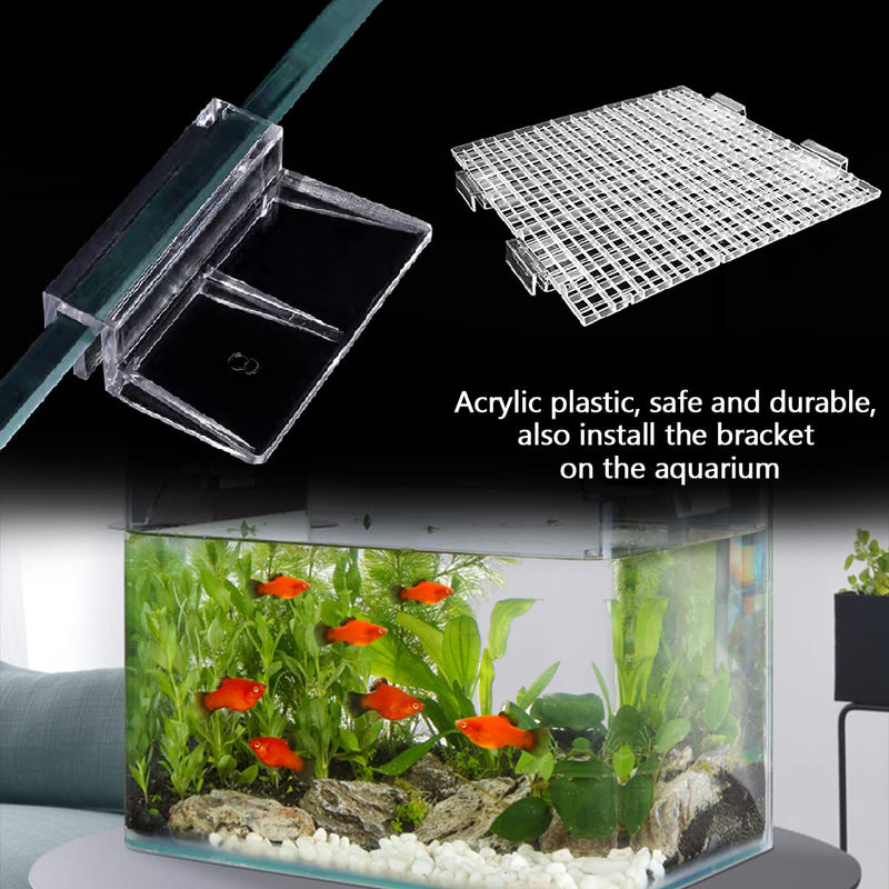 LEEFONE 16 PCS 6mm Acrylic Aquarium Cover Clip, Clear Fish Tank Glass Cover Clip Support Holder Universal Lid Clips for Rimless Aquariums - PawsPlanet Australia