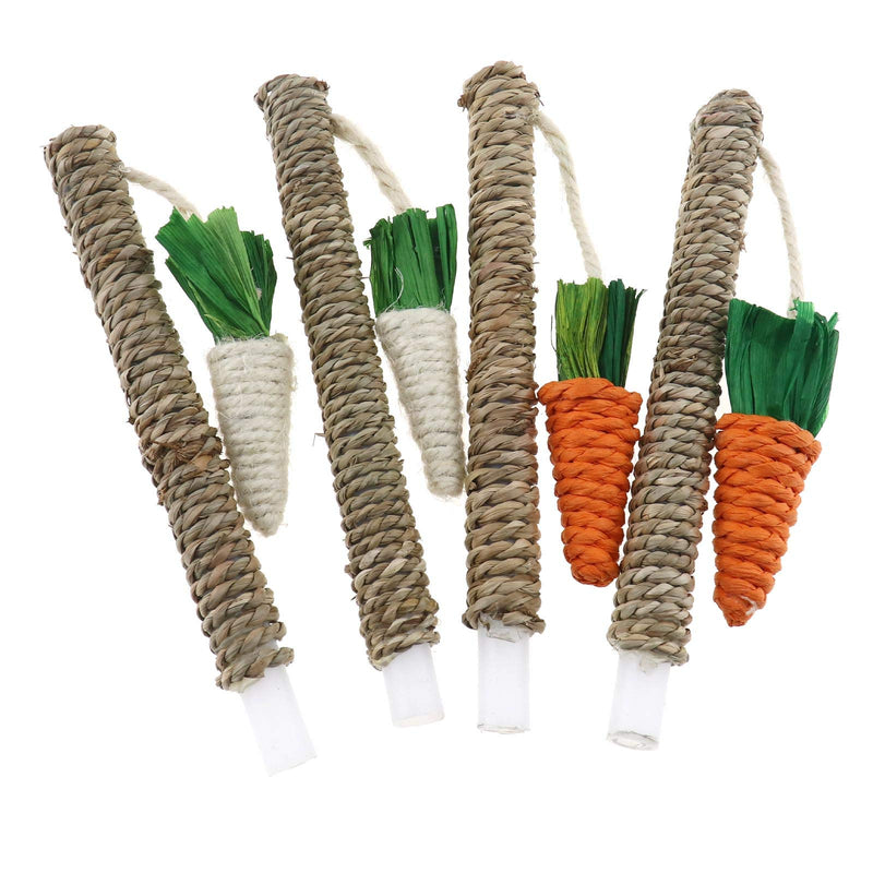 EMSea Bunny Toy Tree, with Imitative Carrot Hemp Rope Design for Scratching Chewing Funny Exercising Playing - PawsPlanet Australia