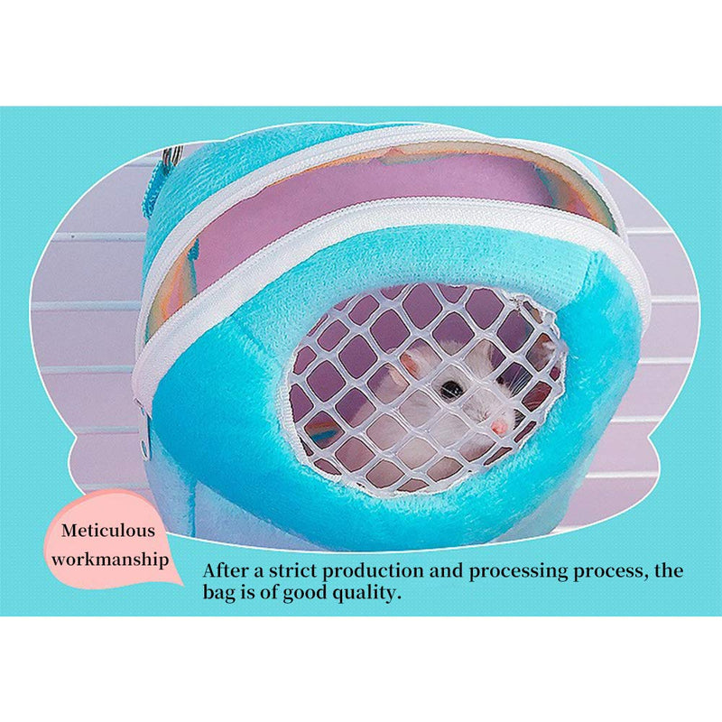 Pet Carrier Bag, Portable Outgoing Travel Handbags With Nylon Straps Small Pet Pouch for Hamster Rat Hedgehog Rabbit (S, Blue) S - PawsPlanet Australia