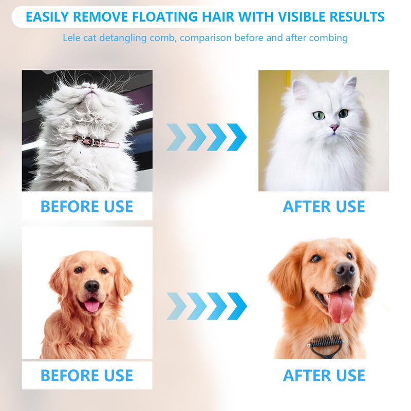 Lithyc Pet Brush - Skin-Friendly Dog Brush Long Hair - Dog Brush Undercoat Applicable to Short, Medium and Long Haired Cats and Dogs (Blue) - PawsPlanet Australia