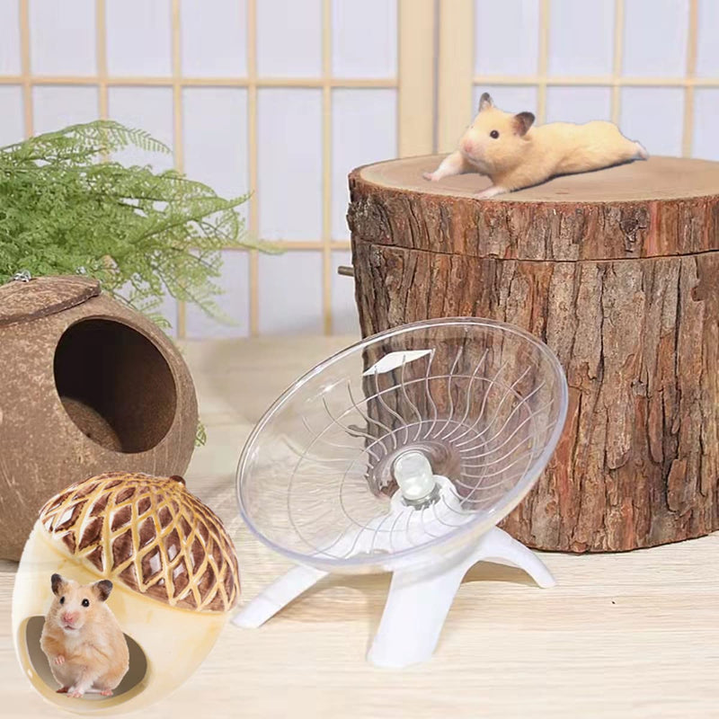 Ceramic Hamster Hideout Peanut Shape Hamster Hide Cooling Bed Caves Cage Idea for Mice,Gerbil ,Dwarf, Tortoise, Lizard and Fish Aquarium Acorn - PawsPlanet Australia