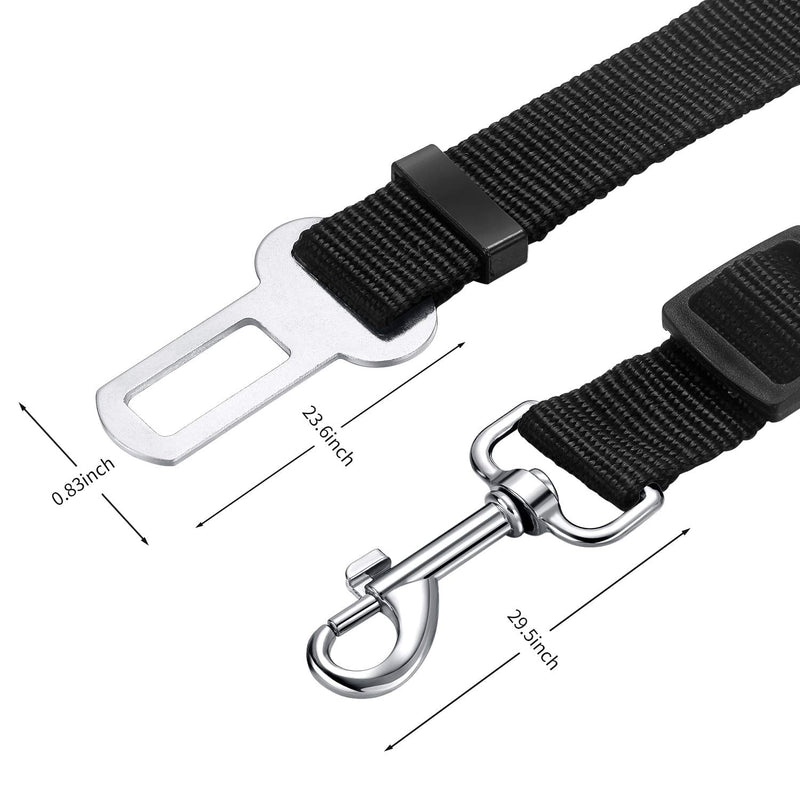 Pet Seat Belt, Pack of 2 Car Seat Belt for Dogs, Puppy Accessories, Pet Car Seat Belt with Adjustable Length and Nylon Fabric, Improved Dog Car Harness - PawsPlanet Australia