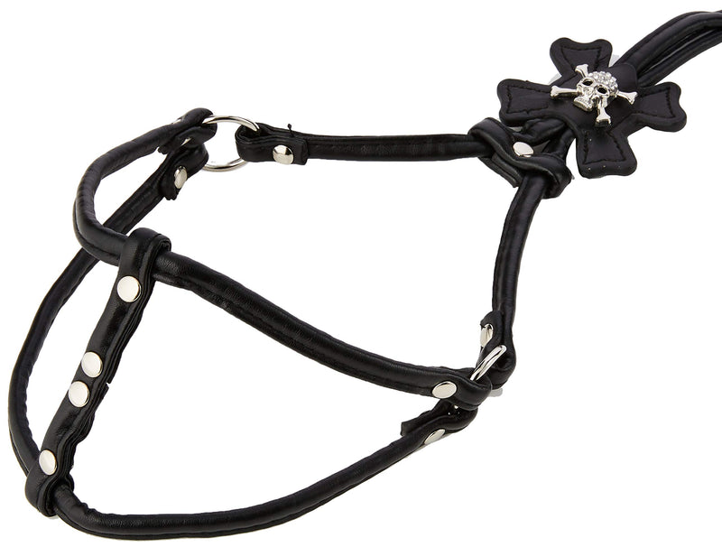 Hip Doggie HD-6SISB-XXS Skull Step-in Harness - Dog Harness, XXS, Black - PawsPlanet Australia