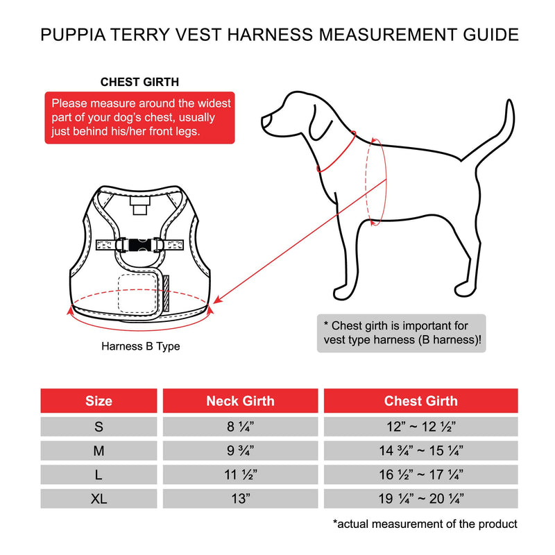 Puppia Terry dog harness for small and medium dogs - vest harness fluffy and warm - harness for dogs beige M - PawsPlanet Australia