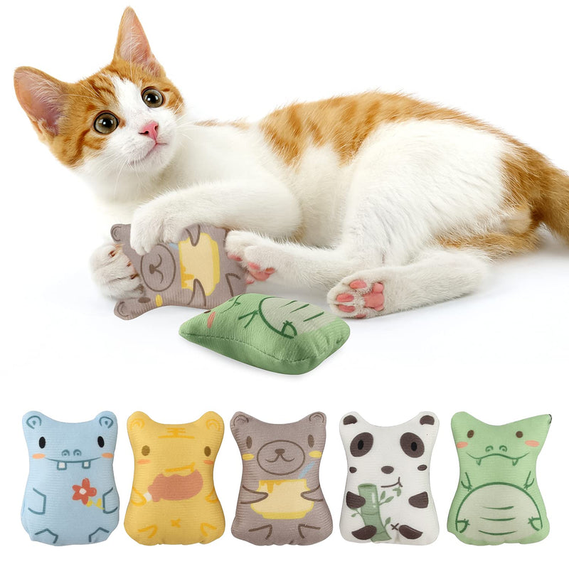 piece cat toy set, cat toy set made of cat cushion, valerian cushion toy with catnip, cat toy activity, sweet catnip toy for scratching, playing and chewing B - PawsPlanet Australia