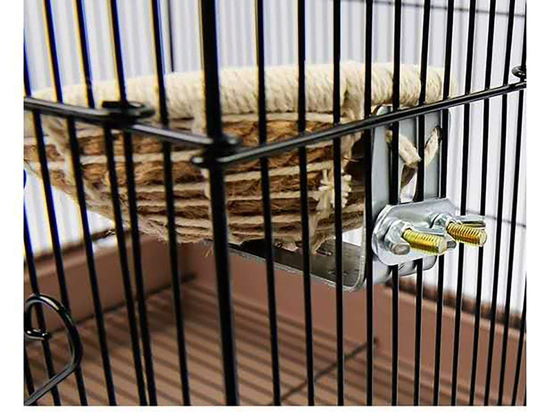 PINVNBY Bird Nest Hemp Rope Weave Parakeet Breeding Nest Bed Small Parrot Cage Hatching Nesting Box with Flannel for Budgie Cockatiel Lovebird - PawsPlanet Australia