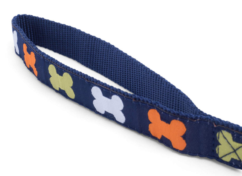 Petface Multi Bones Print Dog Lead, Small blue - PawsPlanet Australia