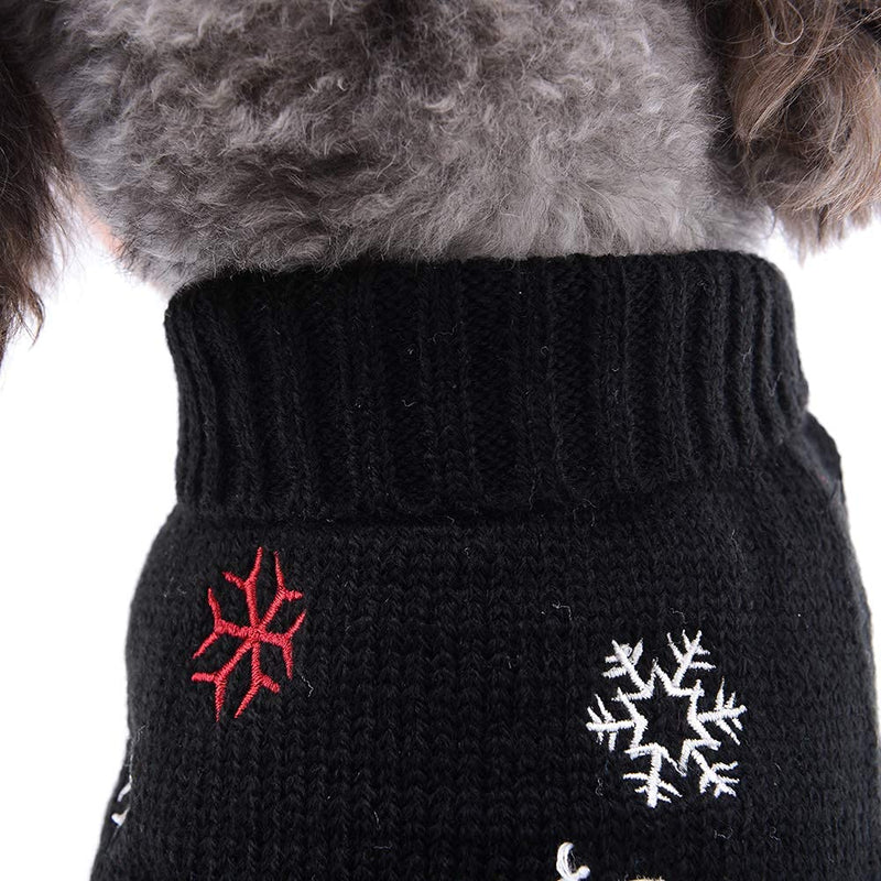 TENGZHI Pet Christmas Dog Jumper, Warm Winter Costumes for Puppy Dogs and Cats, Xmas Christmas-inspired Pullover Features with 3D pom-pom or Jingle Bells X-Small Snowman - PawsPlanet Australia