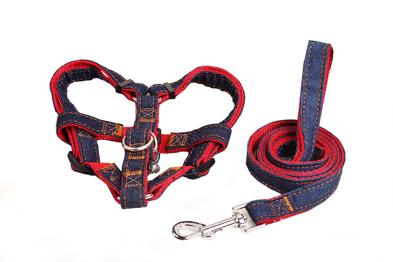 Pet vest harness, Adjustable Dog Harness and Leash Set Easy Use & Durable Material for Dogs/Cats/Puppy ( L ) (Large:Chest Girth:17.7''-27.6') - PawsPlanet Australia