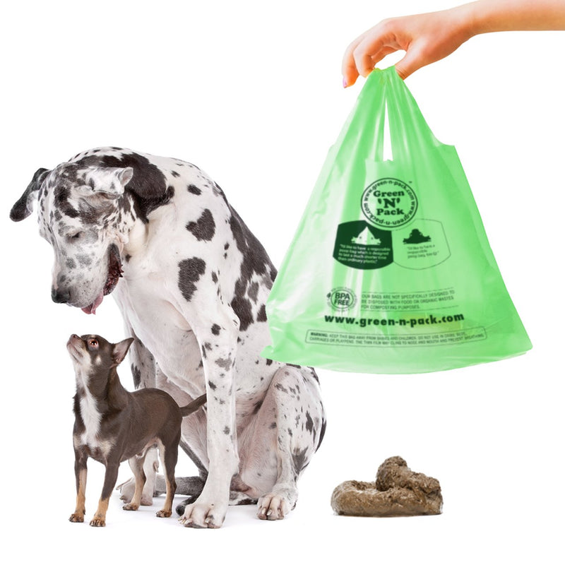 [Australia] - Green'N'Pack Extra Large Dog Waste Bags, 100-Count Premium Handle Bags for Giant Breeds (Heavy Duty Solution) 