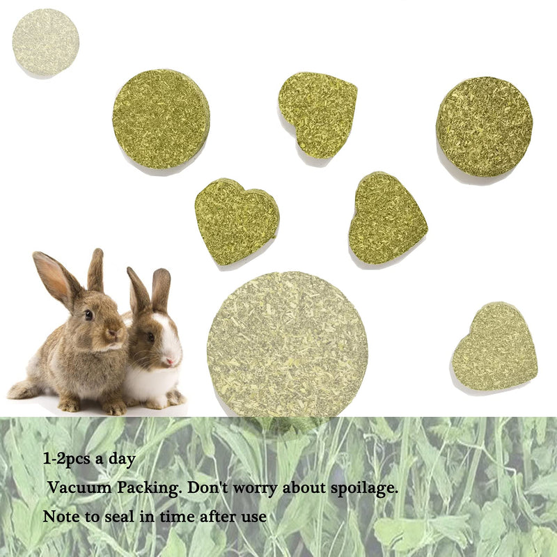 Hamiledyi Bunny Chew Toys for Teeth,Organic Natural Chew Alfalfa Hay Handmade Grass Cakes Pet Snacks for Guinea Pigs,Rabbit,Chinchilla Improve Teeth Health(10pcs) - PawsPlanet Australia