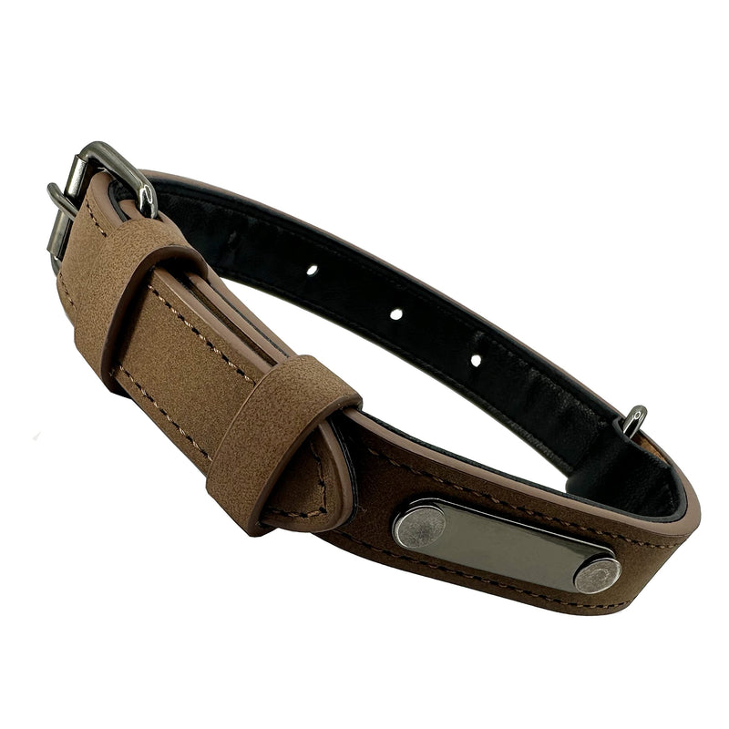 Dog Collar Adjustable, Simple, Robust, Weather Resistant for Puppies Small Medium Large Dogs Classic Collar Dog (XS: 1.5CM Wide for 26CM - 35CM Neck, Brown-New) XS: Adjustable 26CM-35CM, Width 1.5cm - PawsPlanet Australia
