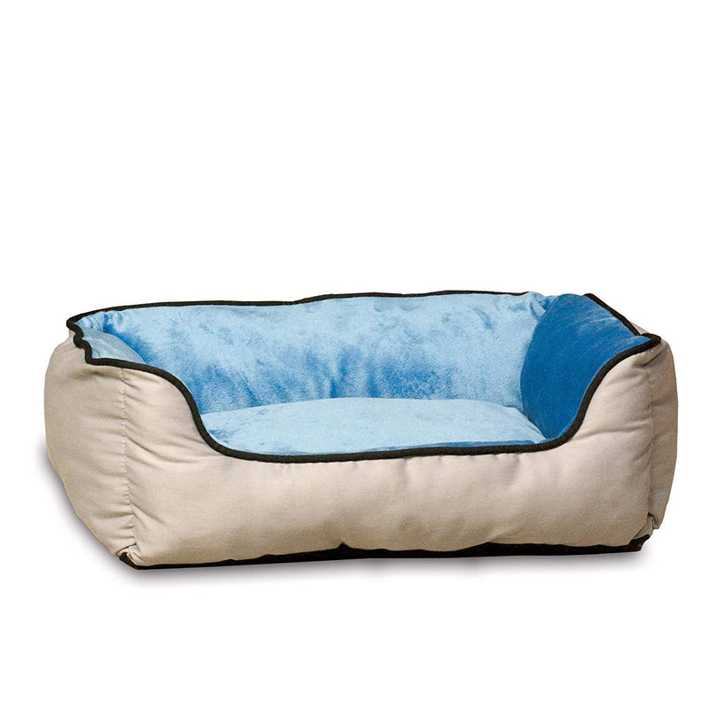 [Australia] - K&H Pet Products Self-Warming Lounge Sleeper Pet Bed Gray/Blue Standard Packaging 