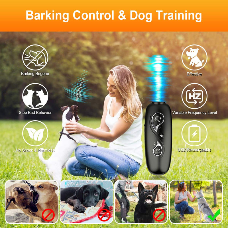 [Australia] - LC-dolida Ultrasonic Anti Barking Device, Dog Bark Deterrent for Barking Control & Dog Trainer, USB Rechargeable Dual Variable Frequancy with Control Range of 16.4 Ft(5M) 