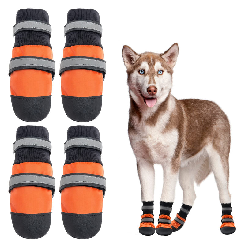 SCENEREAL Waterproof Non-Slip Dog Boots for Large Dogs - 4 Pcs Paw Protectors for Rain Cold Pavement Hardwood Floors,Soft Breathable Winter Snow Dog Socks with Reflective Straps XL - PawsPlanet Australia
