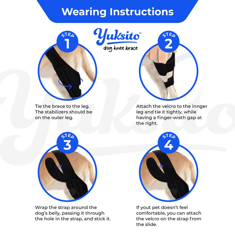 Yuksito Dog Knee Brace for Torn ACL Hind Leg, Dog Knee Brace for luxating patella, Dog Arthritis Brace, Dog Leg Brace Maintains Joint Warmth and Stability, Alleviates Pain Reduces Inflammation (Large) Large - PawsPlanet Australia