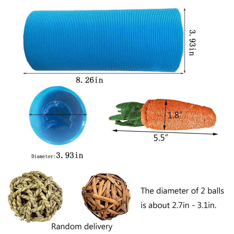 Collapsible Pet Tunnel, 2 PCS Hamster Fun Plastic Tunnels, Foldable Hideaway Exercising Training Tube Toys for Chinchilla, Guinea Pig, Gerbil, Mouse, Rat and Ferrets - PawsPlanet Australia