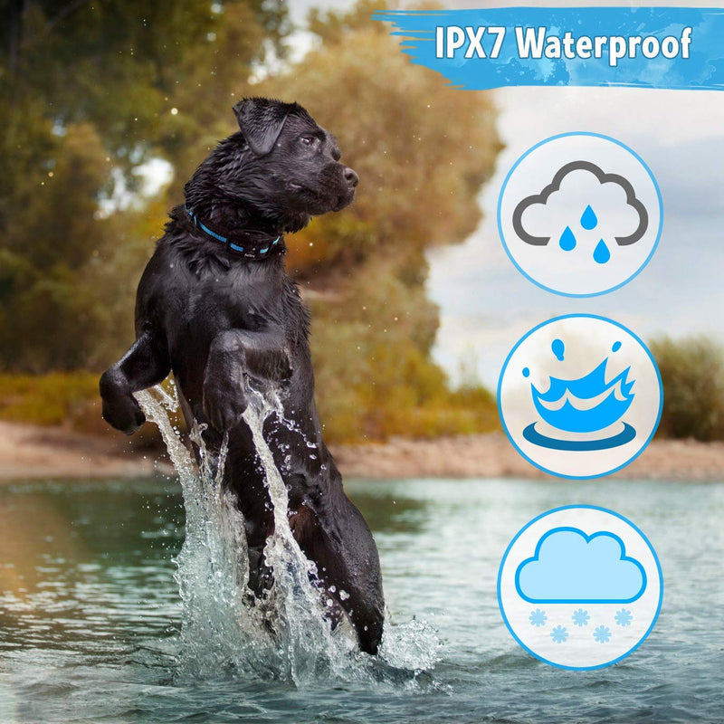 [Australia] - PetSpy No Shock Bark Collar for Dogs Barking Control Humane Waterproof Training Device w/2 Anti-Bark Dual Vibration & Beep for Small Medium Large Dog 