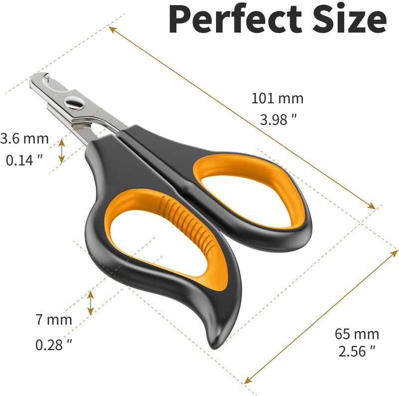 Claw scissors for cats - stainless steel claw trimmer - safe, comfortable and durable nail scissors for kittens, rabbits and small animals - ergonomic design for easy cat claw cutting for cats - PawsPlanet Australia