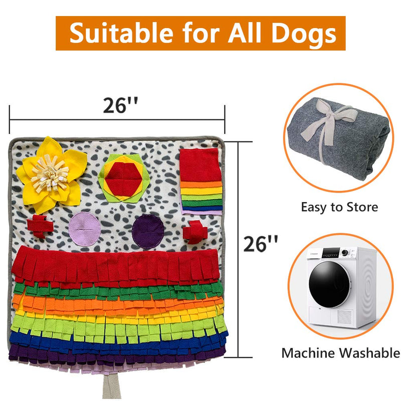 SCHITEC Snuffle Mat for Dogs, Nosework Feeding Blanket Sniffing Pad for Interactive Games, Foraging Puzzle Enrichment Toys for Large Small Medium Pets - PawsPlanet Australia