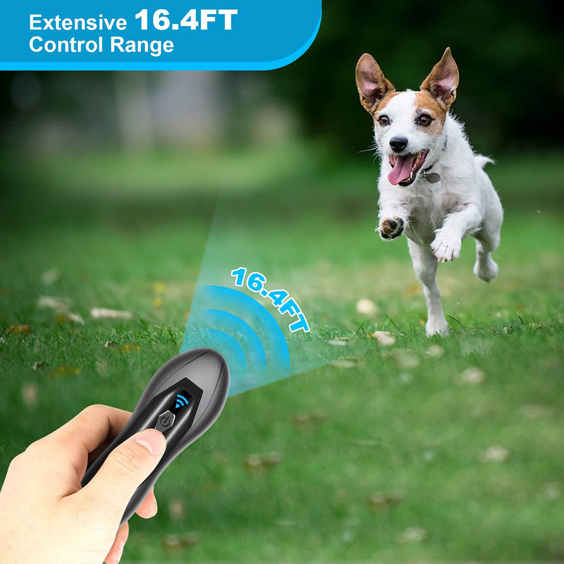 PETPNR Anti Barking Device Rechargeable Barking Control Devices and Ultrasonic Dog Training,Pet Training Clicker,w/4 Modes:Drive,TrainingLED&Laser,Control Range 16.4 Ft, Outdoor and Indoor - PawsPlanet Australia