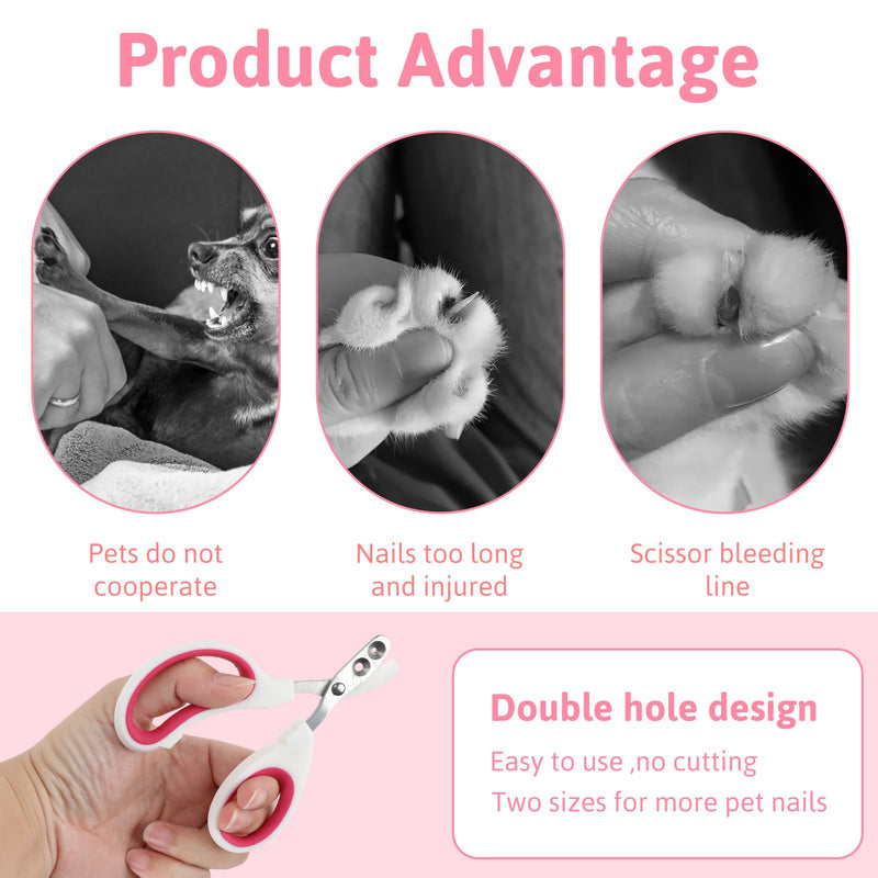 Cat Claw Trimmer Rustproof Grooming Two Sizes with Free File Claw Trimmer for Dogs Claws Small Animals Easy to Use for Beginners - PawsPlanet Australia