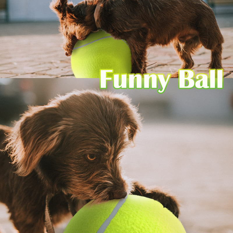 Banfeng 9" Big Tennis Ball for Dogs, Giant Dog Tennis Ball Toy Large Funny Outdoor Sports Dog Ball Gift (9") 9" - PawsPlanet Australia