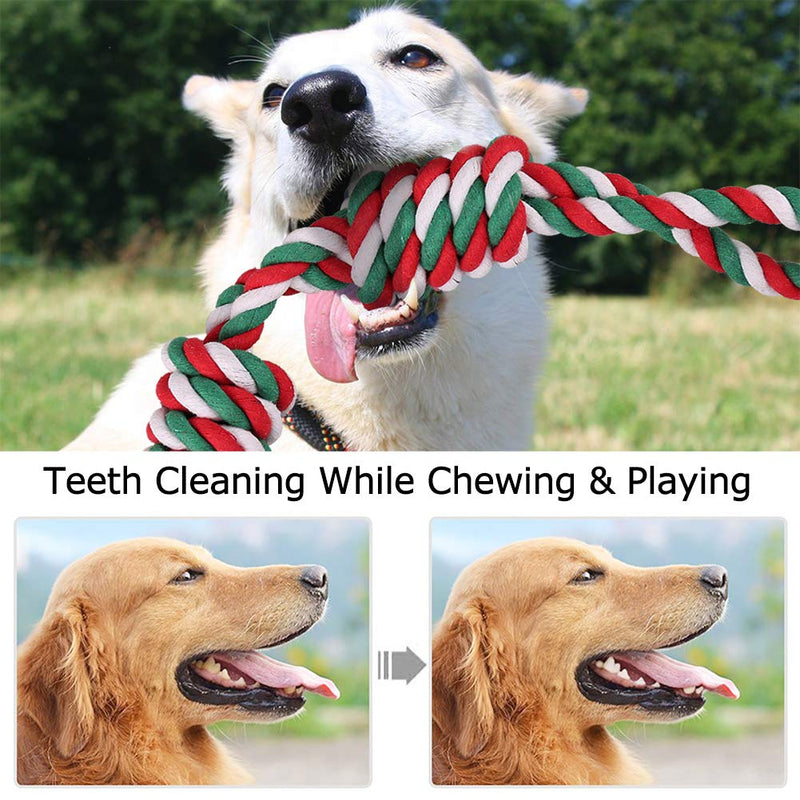 PrimePets 5 PCS Dog Toys, Dog Rope Toys and Flying Disc Set for Small & Medium Dogs, Tough Rope Chew Toys, Interactive Durable Puppy Dog Tug of War for Dog Teething Dental Cleaning - PawsPlanet Australia