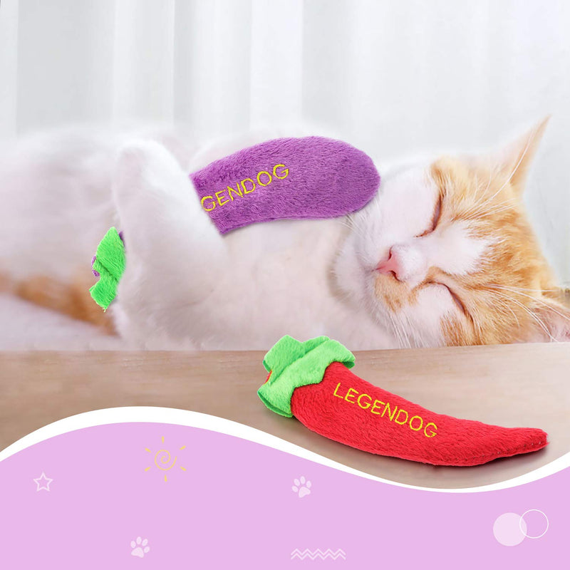 Legendog 4PCS Catnip Toys for Cats, Original 100% Catnip Filled Kitten Toys, Cute Cat Toys Set - PawsPlanet Australia