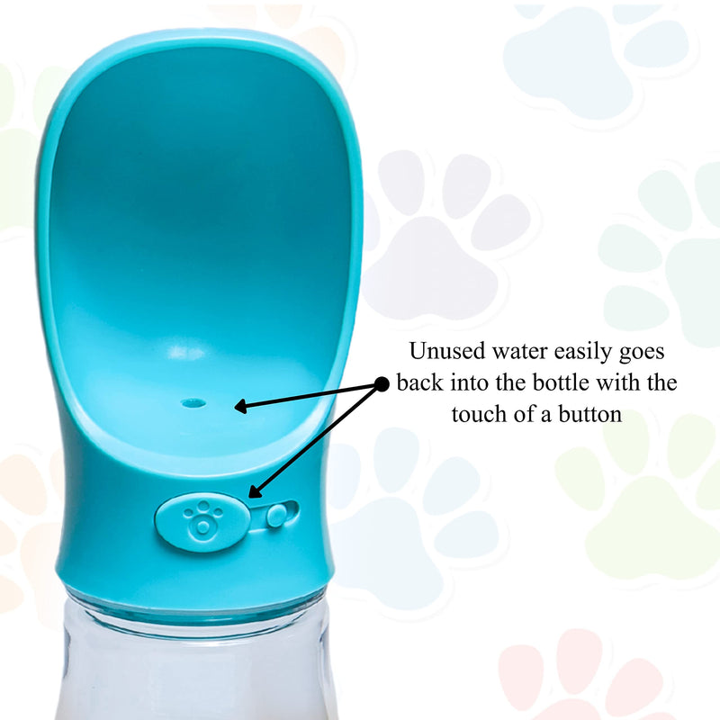 DMC Direct Dog Water Bottle and Poop Bag Dispenser Carrying Combo Case for Pets Blue - PawsPlanet Australia