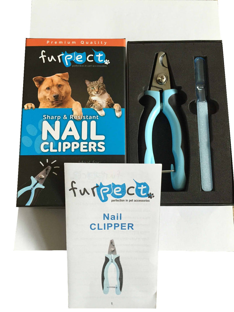 [Australia] - PREMIUM Pet Nail Clippers For Cats and Dogs by Furpect ™ Best Dog Toenail Trimmer - Free Nail File For Professional Trimming and Filing for Your Dog or Cat * Includes Clear Instructions and FREE eBook 