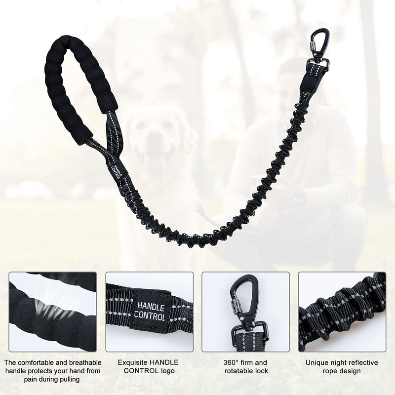 JULUCLKJ Reflective Double Dog Leash, 360° Swivel No Tangle Dual Rope Dog Lead with Dog Leash Coupler and Garbage Bag for Medium and Large Two Dogs - PawsPlanet Australia