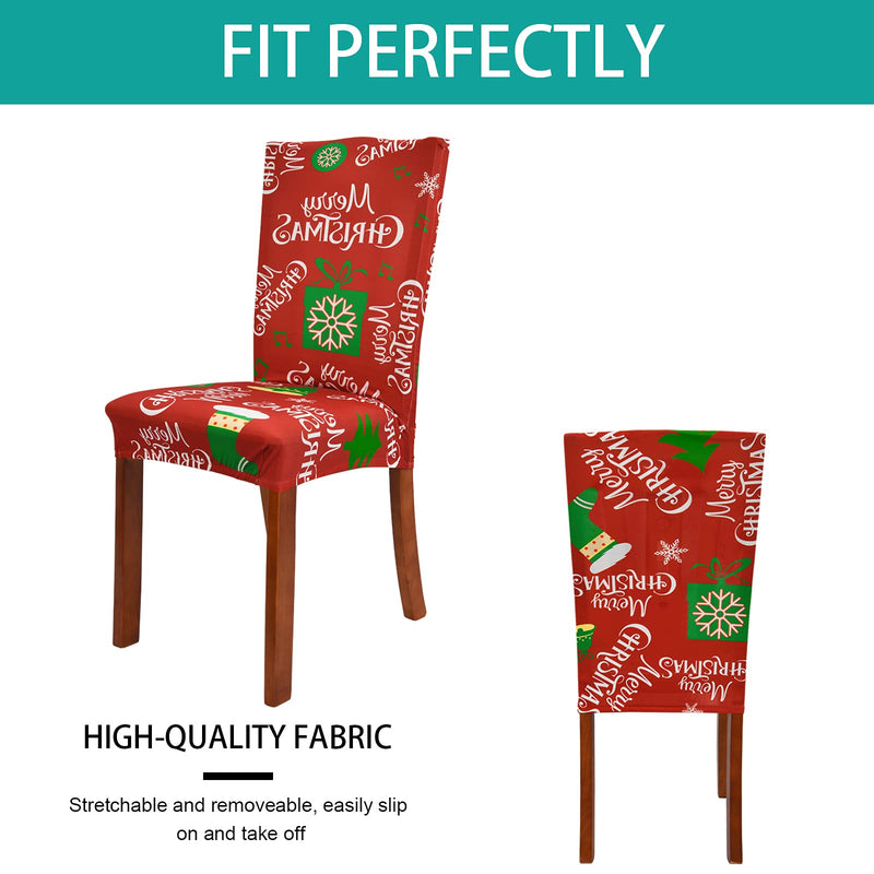6 Pack Christmas Chair Covers for Dining Room Printed Stretch Chair Slipcovers Dining Chair Slipcover Parsons Chair Protector Covers for Christmas Decoration Home Decor (Christmas Tree) Christmas Tree Set of 6 - PawsPlanet Australia