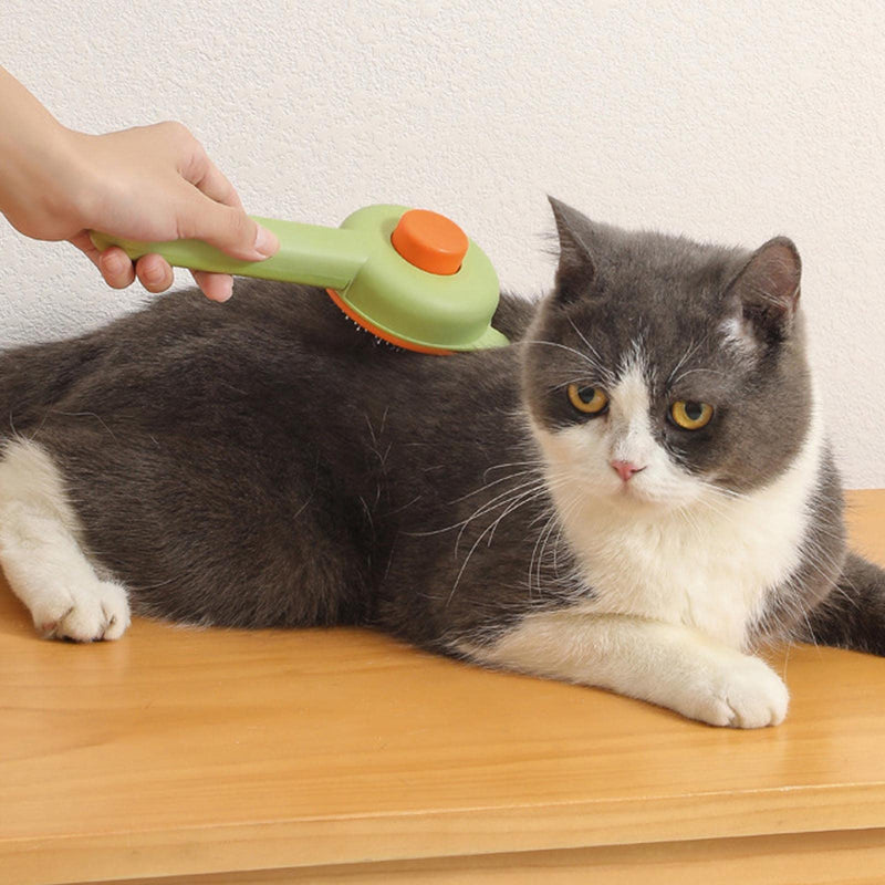 AWAVM cat brush dog brush for short hair and long hair animal hair brush - self-cleaning cat dog brush for removing loose undercoat and mats - PawsPlanet Australia