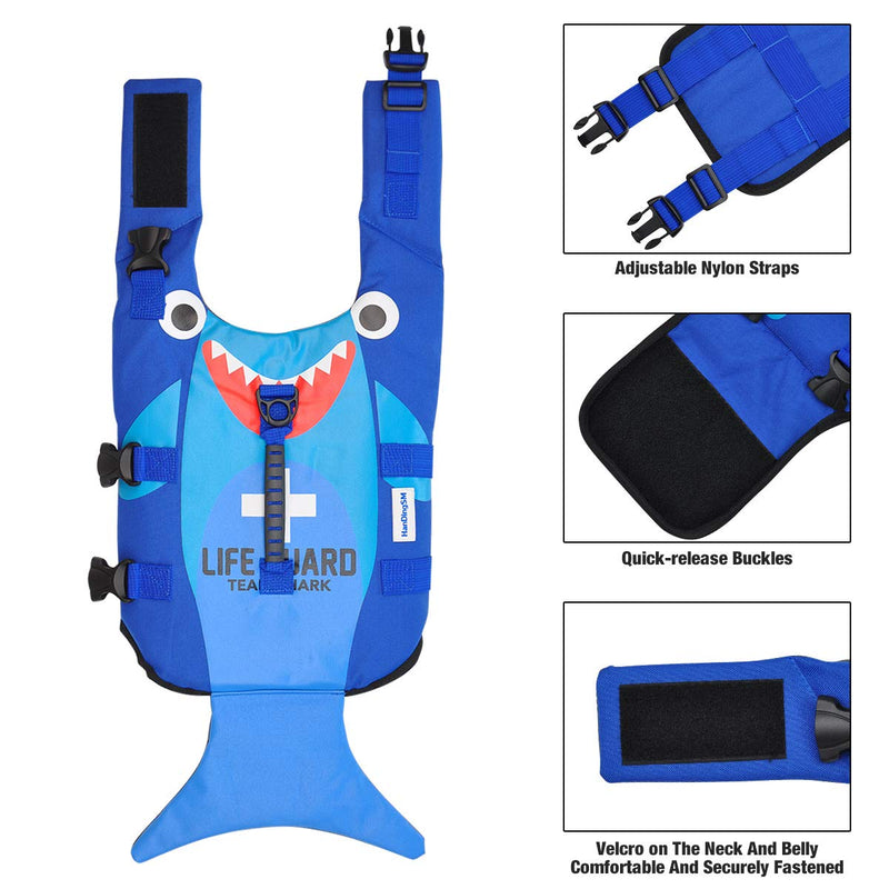 SONGWAY Dog Life Jacket Pet Floatation Life Vest Size Adjustable Dog Lifesaver Preserver Swimsuit with handle for Swimming, Boating, Hunting (L) L - PawsPlanet Australia