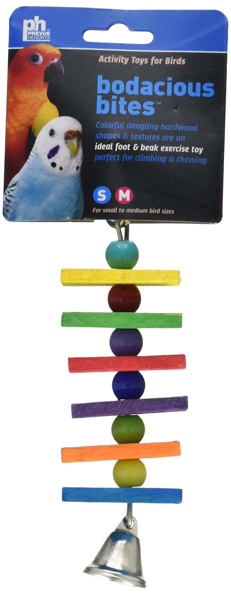 [Australia] - Prevue Pet Products 60950 Bodacious Bites Ding Bird Toy, Multicolor 