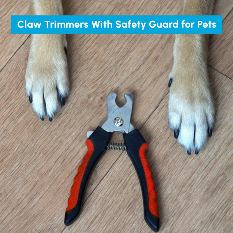 1ABOVE Pets Grooming Tool - Claw Trimmers With Safety Guard for Puppies, Kittens, Rabbits, Guinea Pigs, Birds, and Small Animals Pet Nail Clipper for Home and Professional Use (RED) RED - PawsPlanet Australia