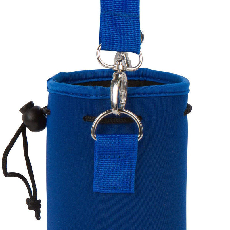 [Australia] - Made Easy Kit Collapsible Dog Bowl, Foldable Expandable Cup Dish with Neoprene Insulated Water Bottle Holder Carrier for (1-1.5L) Containers Standard BLUE 